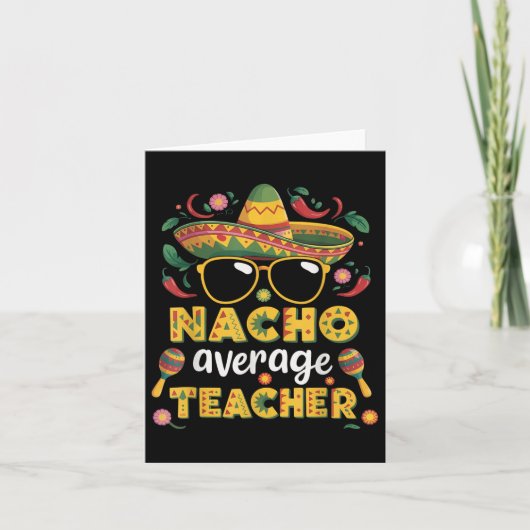 Carte Nacho Enseignant moyen Apple Cinco De Mayo Enseign (Devant)
