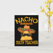 Carte Nacho Moyenne Mathématiques Enseignant Mathématiqu (Fleur jaune)