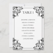 Carte Nadine Seating Chart Table List | Noir (Devant)