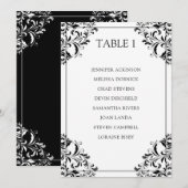 Carte Nadine Seating Chart Table List | Noir (Devant / Derrière)
