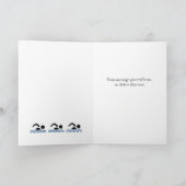 Carte Nage personnalisable avec motivation cardiaque (Intérieur)