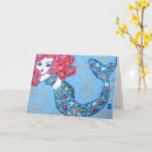 Carte nageant avec grâce (Fleur jaune)