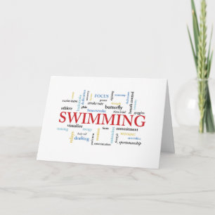 Carte Nager Anniversaire en mots