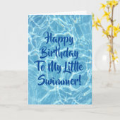 Carte Nageur Eau Piscine (Fleur jaune)