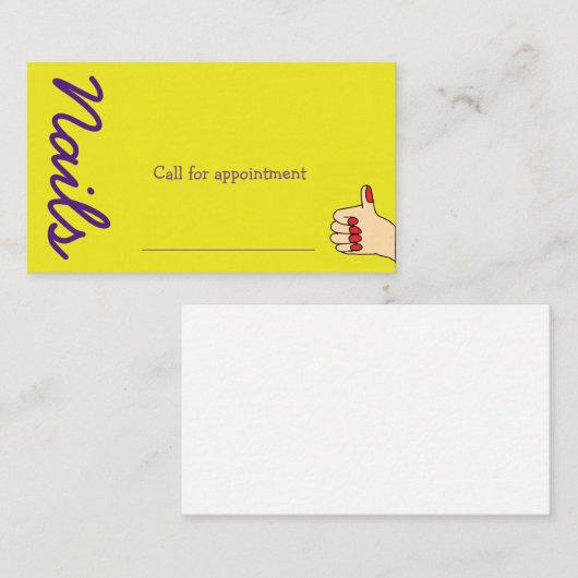 Carte Nails (Devant / Derrière)