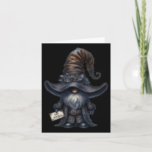 Carte Nain Bah Humbug en tenue de Père Noël sombre drôle