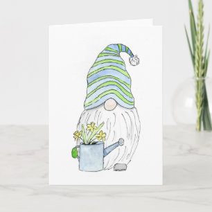Carte Nain de jardin de printemps