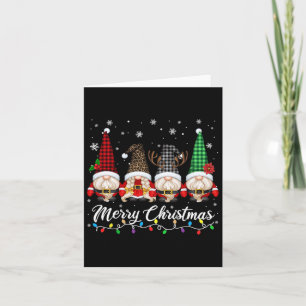 Carte Nains mignons Joyeux Noël Lumière Tapis de famille