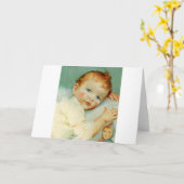 Carte Naissance/anniversaire du bébé garçon (Fleur jaune)