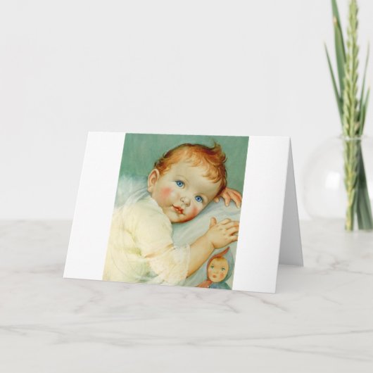 Carte Naissance/anniversaire du bébé garçon (Devant)