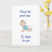 CARTE NAISSANCE DE VOTRE GARÇON ***BÉBÉ** FÉLICITATIONS (Fleur jaune)