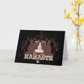 Carte Namaste Bouddha (Fleur jaune)