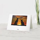 Carte Namaste Citation Merci Animal Dog Friends Sunset (Dos)