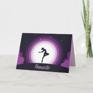 Carte Namaste Citation Merci Ballerina Dancer Moon