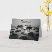 Carte Namaste Citation Merci Imaginaire musique piano (Fleur jaune)