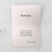 Carte Namaste Citation Merci Pink Lys sur Green Pad (Intérieur)