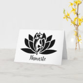 Carte Namaste Citation Merci Yoga Lotus (Fleur jaune)