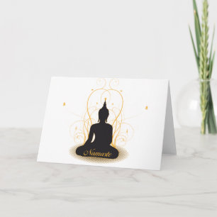 Carte Namaste élégant Bouddha