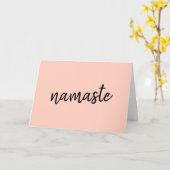 Carte Namaste| Méditation de yoga moderne rose de paix (Fleur jaune)