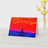 Carte Namaste Mindfulness Méditation et Yoga Zen Sunset (Fleur jaune)