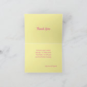 Carte Namaste Quote Merci Gold Frame Pink Ribbon (Intérieur)