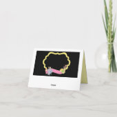 Carte Namaste Quote Merci Gold Frame Pink Ribbon (Dos)