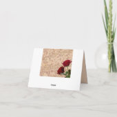 Carte Namaste Quote Merci Red Roses Design Vintage (Dos)