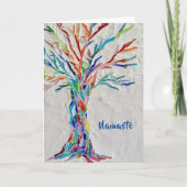 Carte Namaste Rainbow Colors Arbre de vie (Devant)