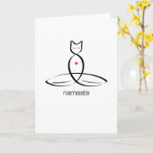 Carte Namaste - Texte de style régulier. (Fleur jaune)