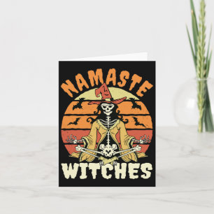 Carte Namaste Witches Skeleton Halloween Yoga