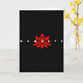 Carte Namaste Yoga  (Fleur jaune)