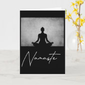Carte Namaste Yoga _1  (Fleur jaune)