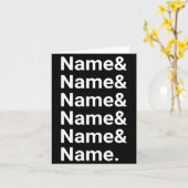 Carte Name List Funny Women Men D Text (Fleur jaune)