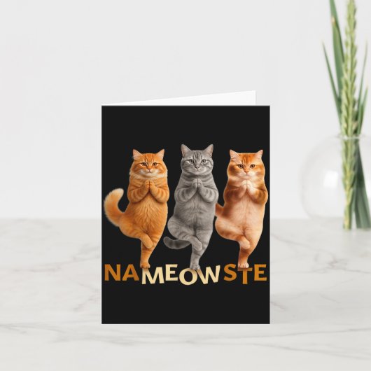 Carte Nameowste Yoga Cat  (Devant)