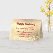 Carte Nan Anniversaire Distance (Fleur jaune)
