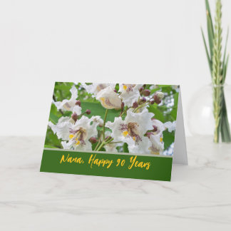 Carte Nana 90e anniversaire avec Catalpa Blossoms Photo