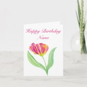 Carte Nana Anniversaire couleur rose chaud (Devant)