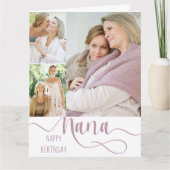 Carte Nana Calligraphy 3 Photo Joyeux anniversaire (Devant)