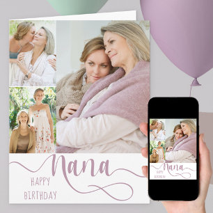 Carte Nana Calligraphy 3 Photo Joyeux anniversaire