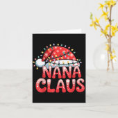 Carte Nana Claus Christmas Family Matching Grandma Holid (Fleur jaune)