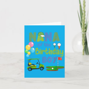 Carte Nana du garçon d'anniversaire trou en un sport de