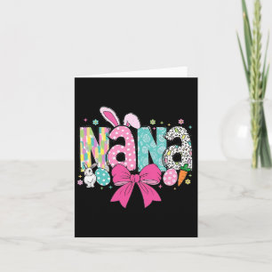 Carte Nana Easter Coquette Bow Happy Lapin de Pâques Rab