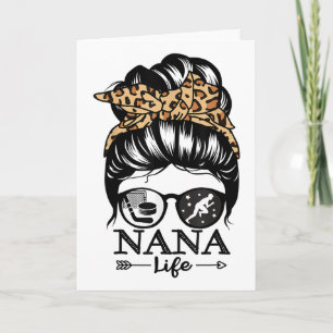 Carte Nana Life Chignon Décoiffé Cheveux Funny Hockey Pi