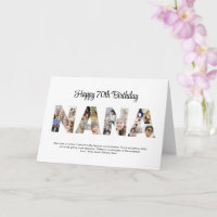 Nana Photo Collecte Lettre Cutout Grand-mère Anniv