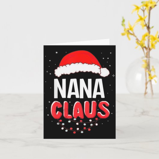 Carte Nana Santa Claus Christmas Matching Costume (Fleur jaune)