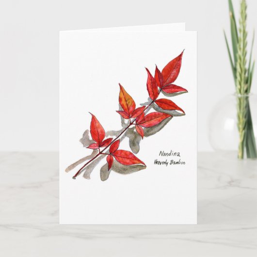 Carte Nandina ou Bambou céleste (Devant)