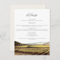 Carte NAPA Watercolor Skyline Travel Details Card