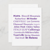 Carte Napa Wines Flat Note (Devant / Derrière)