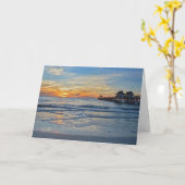 Carte Naples Beach, Floride, Jetée au coucher du soleil (Fleur jaune)