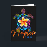 Carte Naples Floride Tortue de Mer Tie Dye Vacances Trop<br><div class="desc">Naples Floride Tortue de Mer Tie Dye Vacances Tropicales</div>